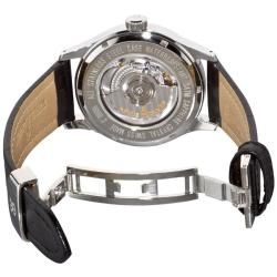 Revue Thommen Men's 16060.2537 'Air Speed' Black Leather Strap Big Date Watch Men's More Brands Watches