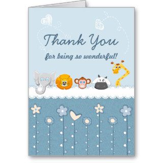 Blue Boy Baby Shower Greeting Cards