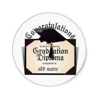 Congratulations Certificate of Completion Diploma Sticker