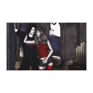 True Love Vampire Gothic 3D Gallery Wrapped Canvas