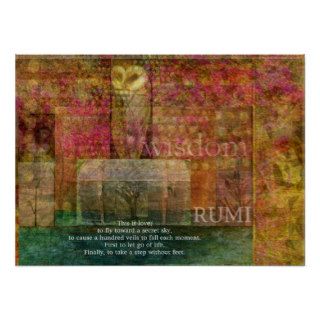 Uplifting, Inspirational quote by RUMI Print