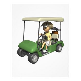Woman Golfer Cart Flyer Design