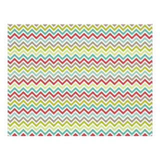 Colorful Chevron Zigzag Pattern Party Paper Custom Letterhead