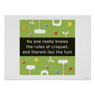 "Croquet Rules Poster Print"