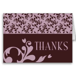 Pink & Chocolate Thanks Card