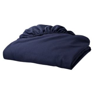 TL Care Jersey Cotton Fitted Crib Sheet   Navy