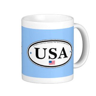 USA Oval ~ United States of America Coffee Mugs