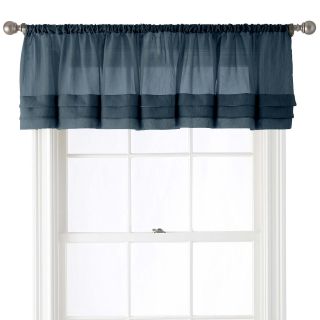 ROYAL VELVET Crushed Voile Tailored Pleated Valance, Zenith Teal