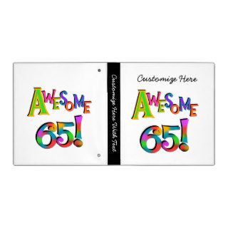 Awesome 65 Birthday Tshirts and Gifts Binder