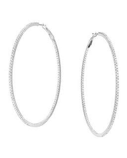18k XL Diamond Pav� Hoop Earrings
