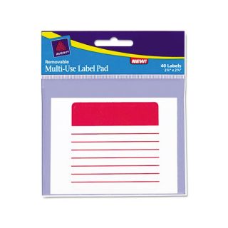 Avery Removable Multi use White Label Pad (pack Of 40)