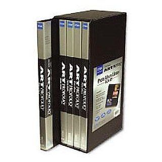 Itoya OL 120LY Art Profolio Photo Album Library Box Set of 5 Albums within Storage Sleeve Black Camera & Photo