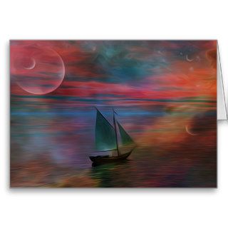 Sailing into the Unknown Greeting Card