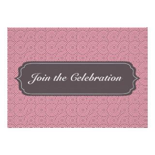 Pink Swirl Pattern Invitation Card Any Occasion