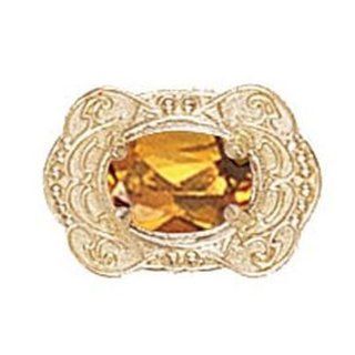 14 Karat Gold Citrine Slide GS375 CIT Jewelry