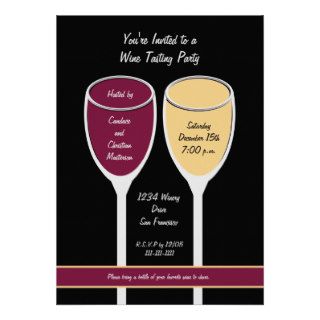 Modern Wine Tasting Party Invitation
