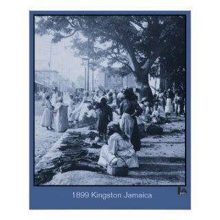 1899 Kingston Jamaica Market Print