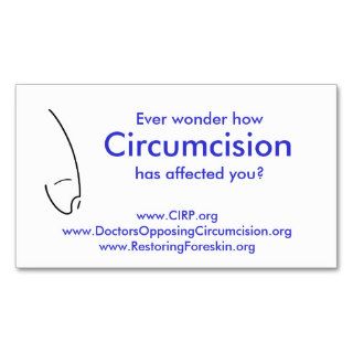 Improved Circumcision info card Business Card Template