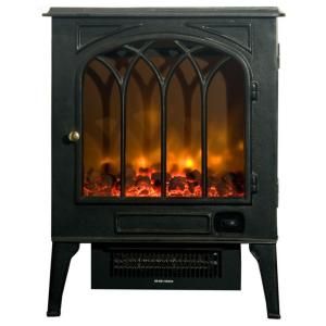 Yosemite Home Decor Rustic Stove 19 in. Electric Fireplace in Black DISCONTINUED DF EFP49