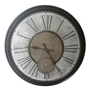 Home Decorators Collection 24 in. Round Brushed Copper Wall Clock 34455