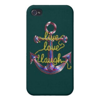 Live Love Laugh Anchor Cases For iPhone 4