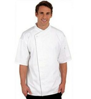 Uncommon Threads 0428 Adult's Calypso Chef Coat White Small Apparel Clothing