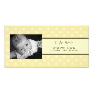 Polka Dots Photo Card Birth Announcement