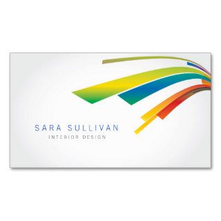 Colorful Bands Interior Design Business Card