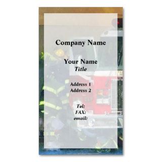 Firemen   Inside the Fire Station Business Card Template