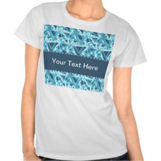 Blue Triangle; Cool Pattern T shirt