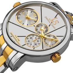 Joshua & Sons Men's Dual Time Stainless Steel Quartz Watch Joshua & Sons Men's Joshua & Sons Watches