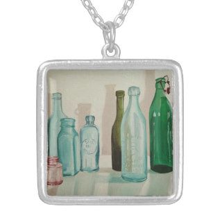 Glass Bottles Painting Necklace