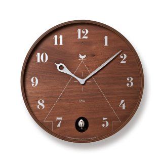 Lemnos Pace Cuckoo Wall Clock with Light Sensor Brown  