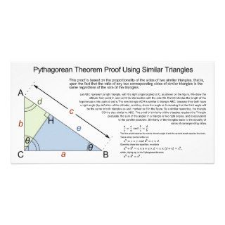 Pythagorean Theorem Proof Using Similar Triangles Photo Card
