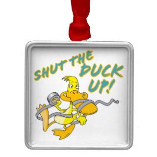 shut the duck up duct tape duck toon christmas tree ornaments