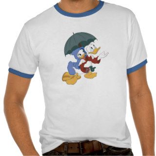 Donald and Daisy Duck under umbrella Fantasia rain Tee Shirt