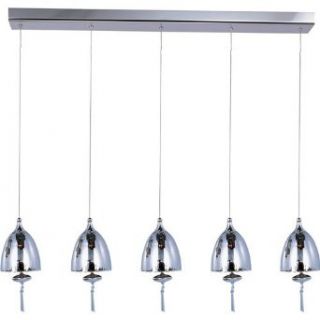 ET2 E24355 81PC 5 Light Adjustable Height Pendant from the Chute Collection   Bulbs Included, Polished Chrome   Ceiling Pendant Fixtures  