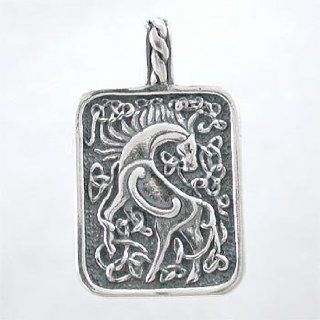 Rectangular Epona (Horse) Pendant in Sterling Silver, #8655 Taos Trading Jewelry Jewelry