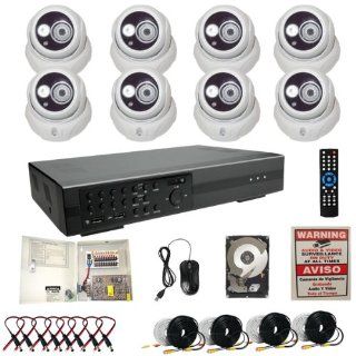 Evertech 8 Channel Surveillance Security H.264 STAND ALONE EAGLE EYE REAL TIME CCTV DVR Camera System with 8 Dome 700 TVL 2.8mm Lens CCD Cameras 1TB HDD  Complete Surveillance Systems  Camera & Photo