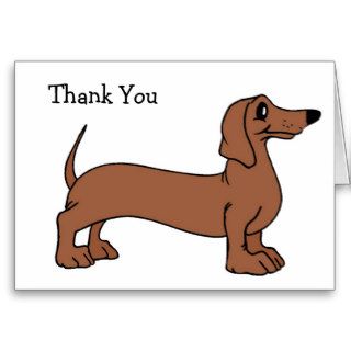 Dachshund Dog Thank You Cards