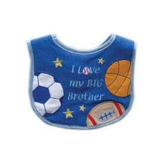 Luvable Friends I Love My Brother and Sister Applique Baby Bib, Baby Boy Loves Brother  Little Sister  Baby