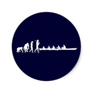 Four Man Coxless Rowing Team Evolution Stickers
