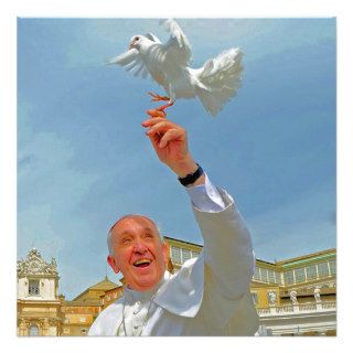Pope Francis Papa Francisco Catholic Peace Dove Announcement