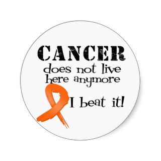 Kidney Cancer Does Not Live Here Anymore v2 Round Sticker