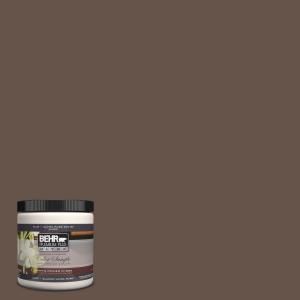 BEHR Premium Plus Ultra 8 oz. #UL140 3 Chocolate Swirl Interior/Exterior Paint Sample UL140 3