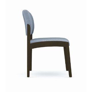 Lenox Armless Guest Chair Fabric Axis   Denim, Frame Finish Black, Arms Not Included  Reception Room Chairs 