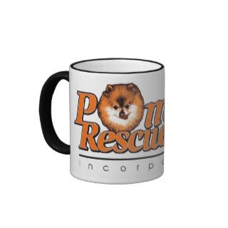 PomRescue Inc logo coffee cup   black ring  Coffee Mug