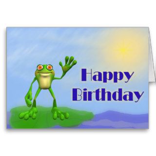 Happy Birthday Frog Greeting Card