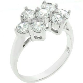 14k White Gold Plated CZ 1.75 CT Cocktail Ring Size 9 Jewelry