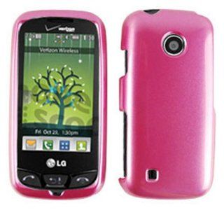 LG COSMOS TOUCH UN 270 GLOSSY PINK GLOSSY CASE ACCESSORY SNAP ON PROTECTOR Cell Phones & Accessories
